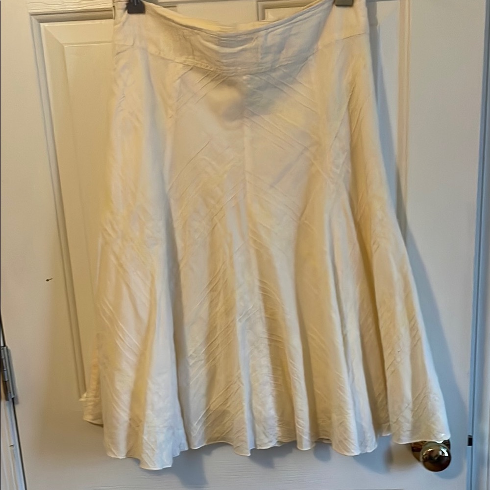 Final Touch Cream A-Line Skirt